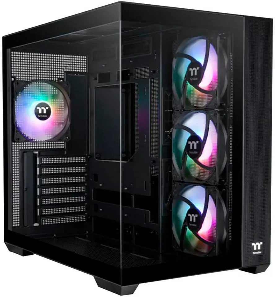 Thermaltake PC-Gehäuse Thermaltake View 380 TG ARGB, Tower-Gehäuse schwarz