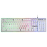 Mars Gaming MK220W Weiß, Gaming Tastatur H-Mech, FRGB Rainbow und Halo, Antighosting, Spanische Sprache