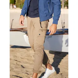 Cargo Pants in schmaler, gerader Passform - Brown - W38_L34