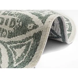 freundin Home Collection Teppich "Lilja Wendeteppich" Gr. 32, beige (creme, grün), H:5mm Ø:200cm, Polypropylen (PP), FREUNDIN HOME COLLECTION, Teppiche, Teppich, In-& Outdoor, beidseitig, Wetterfest, Balkon, Garten, Wohnzimmer