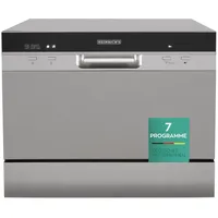 HEINRICHS tragbarer Mini Geschirrspüler, Spülmaschine, Tischgeschirrspüler mit 6,5L Wasserverbrauch, mit Wasseranschluss nutzbar, klein + freistehend für Büro, Camping/Wohnmobil, 7 Programme, 1380W