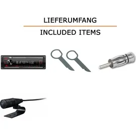 JUST SOUND best choice for caraudio Autoradio Einbaupaket mit Kenwood KMM-BT209 Audi 80 B4 Typ 8C | Bluetooth USB Telefonieren