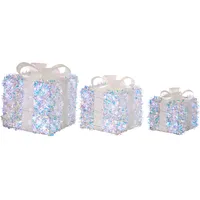 Beliani LED Weihnachtsdeko 3 St. bunt