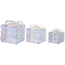 Beliani LED Weihnachtsdeko 3 St. bunt