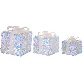 Beliani LED Weihnachtsdeko 3 St. bunt