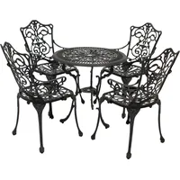 DEGAMO Bistroset Jugendstil 5-teilig, Aluguss grau antik,