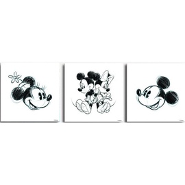 Disney Keilrahmenbild, Schwarz, Weiß, & 90x30x2.5 cm