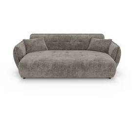 Home Affaire Big-Sofa HOME AFFAIRE "MIRELDA Design-Sofa mit Steppungen, hoher Sitzkomfort, Breite 251 cm", braun, B:251cm H:81cm T:116cm, 100% Polyester, Sofas, Big-Sofa, elegant und bequem, enthält 2 Zierkissen, belastbar bis 480kg