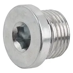 VERSCHLUSSSCHRAUBE DIN908 OHNE ENTLÜFTUNG, M42X2, SW=22, FORM:A, STAHL VERZINKT
