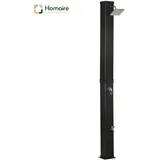 Homaire Solardusche 40l Außendusche Avec Douche Pied Et Pommeau De Douche Pluie, Température De L'Eau Jusqu'à 60°c, Incluant Matériel De Montage, Noir