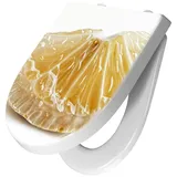 Primedeco WC-Sitz mit Absenkautomatik Motiv Zitronenscheibe (1-St), Absenkautomatik, Soft-Close gelb