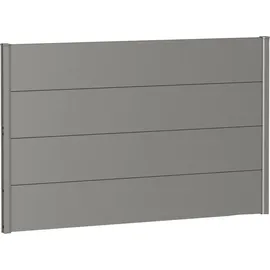 Biohort Sichtschutzelement 145 x 91 cm Grau Metall 4 St.