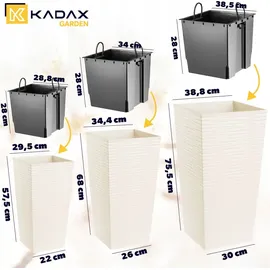 Kadax Tuluza 30 x 35 x 40 cm Creme