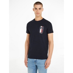 Tommy Hilfiger T-Shirt H EMBLEM TEE mit gedrucktem Logo blau XL