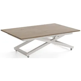 WFL GROUP Axen Braun Eiche 120-160 x 80 x 38-75 cm
