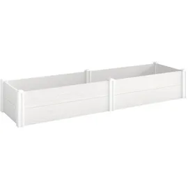 Outsunny Hochbeet 197 x 54 x 33 cm Weiß
