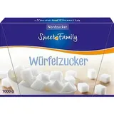 Sweet-Family Zucker weißer Kristallzucker, Würfelzucker, je 3g, ca. 332 Stück, 1kg