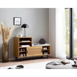 Wohnling Schuhbank 120 x 49 x 40 cm braun / Eiche