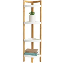 Relaxdays Eckregal 23 x 77 x 23 cm Weiß