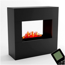 Glow Fire 'Goethe' Elektrokaminöfen schwarz Elektrokamine Wasserdampfkamin mit 3D Feuer integriertem Knistereffekt