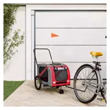 vidaXL Fahrradlastenanhänger grau/orange