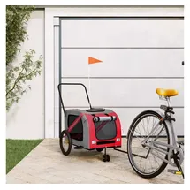 vidaXL Fahrradlastenanhänger grau/orange