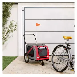 vidaXL Fahrradlastenanhänger grau/orange