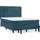 vidaXL Boxspringbett mit Matratze Dunkelblau 140x200 cm Samt