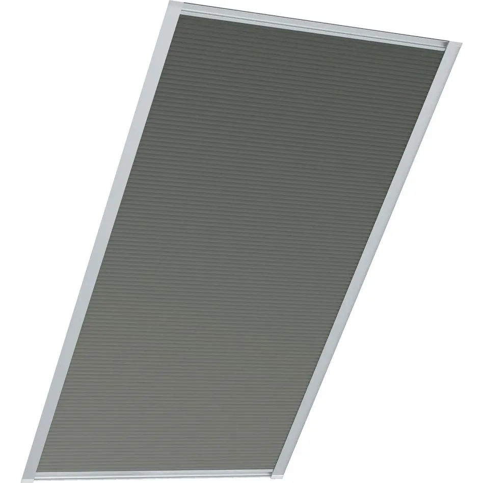 Roto Faltstore Linien-grau F82, 66x118 cm (6/11), Aluminiumschiene,Manuell,Q4,Roto