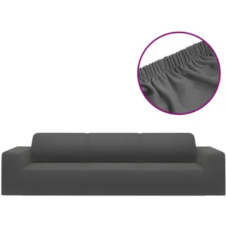 vidaXL Stretch Sofahusse 4-Sitzer Anthrazit Polyester-Jersey