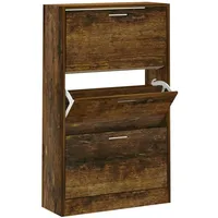VidaXL Schuhschrank Räuchereiche 63x24x103 cm Holzwerkstoff