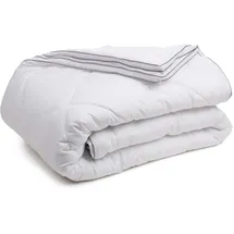 Gözze - 4-Jahreszeitendecke, 2er-Set, Sommerbettdecke + Herbst-/Frühlingsbettdecke, Atmungsaktive Bettdecke mit Klimaband, 135 x 200 cm - Weiß