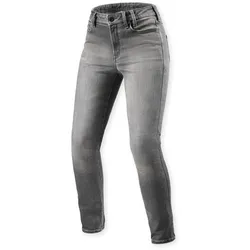 Revit Shelby 3 Skinny Damen Motorrad Jeans, grau, Größe 28 32