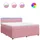 vidaXL Boxspringbett mit Matratze Rosa 180x200 cm Samt