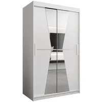Abiks möbel MÖBEL Kryspol Schwebetürenschrank Weiß, Kunststoff, Nachbildung, 5