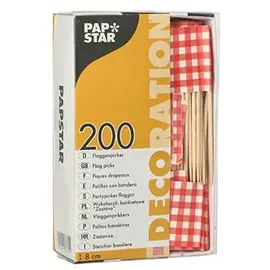 Papstar Deko-Picker 8 cm 200 St. Bayrisch Blau