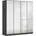 Spiegelfront Inneneinteilung grau metallic Schwarz 181x197x54cm
