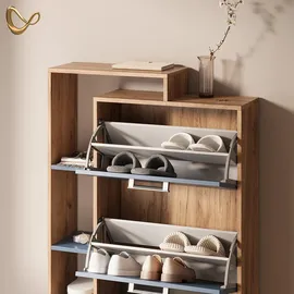 livinity® Ortello 80 x 128,3 x 24,2 cm 3 Schubladen / Blau