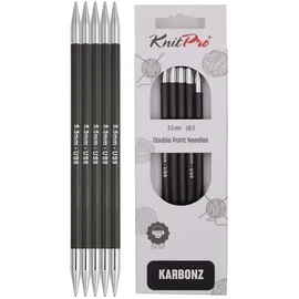 KnitPro Strumpfstricknadeln Schwarz 15 cm 5,5 mm 5 St.