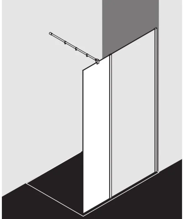 Kermi Xb Glasanlage XBWIH03020VAK 30x200cm, silber hochglanz, ESG klar, ESG klar