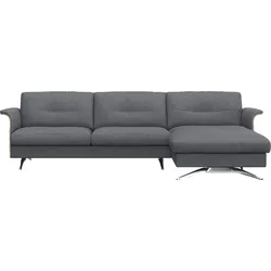 FLEXLUX Ecksofa »Glow bequem und komfortabel durch hochwertigen Sitzaufbau, L-Form«, Modernes skandinavisches Design FLEXLUX Navy Blue