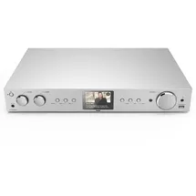 Hama Tuner HiFi Digitalradio Internet Radio FM Tuner Bluetooth Tuner HiFi Internetradio Digitalradio FM WLAN Stereo Receiver Spotify Amazon Music Fernbedienung USB AUX Wecker DIT2105SBTX Silber