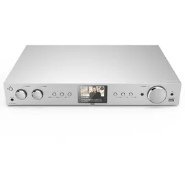Hama Tuner HiFi Digitalradio Internet Radio FM Tuner Bluetooth Tuner HiFi Internetradio Digitalradio FM WLAN Stereo Receiver Spotify Amazon Music Fernbedienung USB AUX Wecker DIT2105SBTX Silber