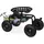 Relaxdays fahrbarer Gartensitz, höhenverstellbar, 150 kg, Stauraum, Rollsitz Gartenarbeit, Stahl, Luftreifen, schwarz