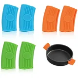 VONJUMA 3 Pcs Silikongriffe für Töpfe Topfgriff Hitzeschutz Hitzebeständig Topfgriff Schutzhülle Silikon Helfen Griff Halte für Ofenschalen Gusseiserne Bratpfannen Küche Kochen Backen