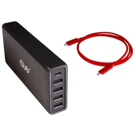 Club 3D USB Gen1 Typ-C Triple Display Dynamic PD Charging Dock m. 100 Watt