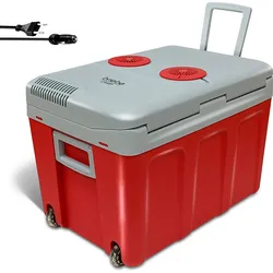 Elektrische Tragbare Kühlbox 40L für Camping und Auto 12V/220V Camper briebe ROT NO SIZE