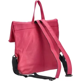 The Skandinavian Brand Damen Leder Rucksack fuchsia