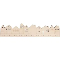 Rayher Holz Adventskalender, FSC Mix Credit, Natur, 44,4x10cm, Häuser, Btl 1Stück, 46753505