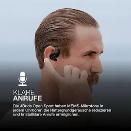 JLab JBuds Open Sport 2, In-ear Kopfhörer Bluetooth Schwarz